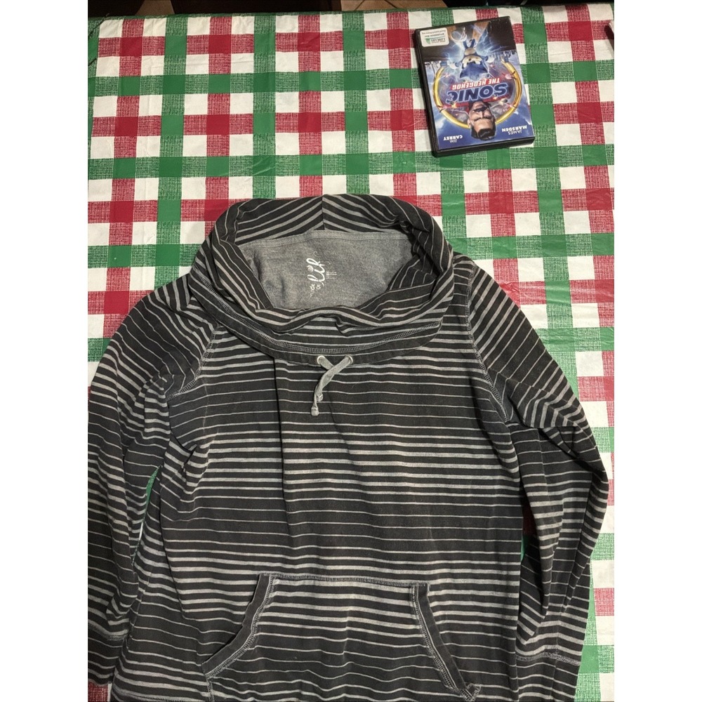 Just for Life Cottage Core Cozy Long Sleeve Sweater Shirt Striped‎ L Women